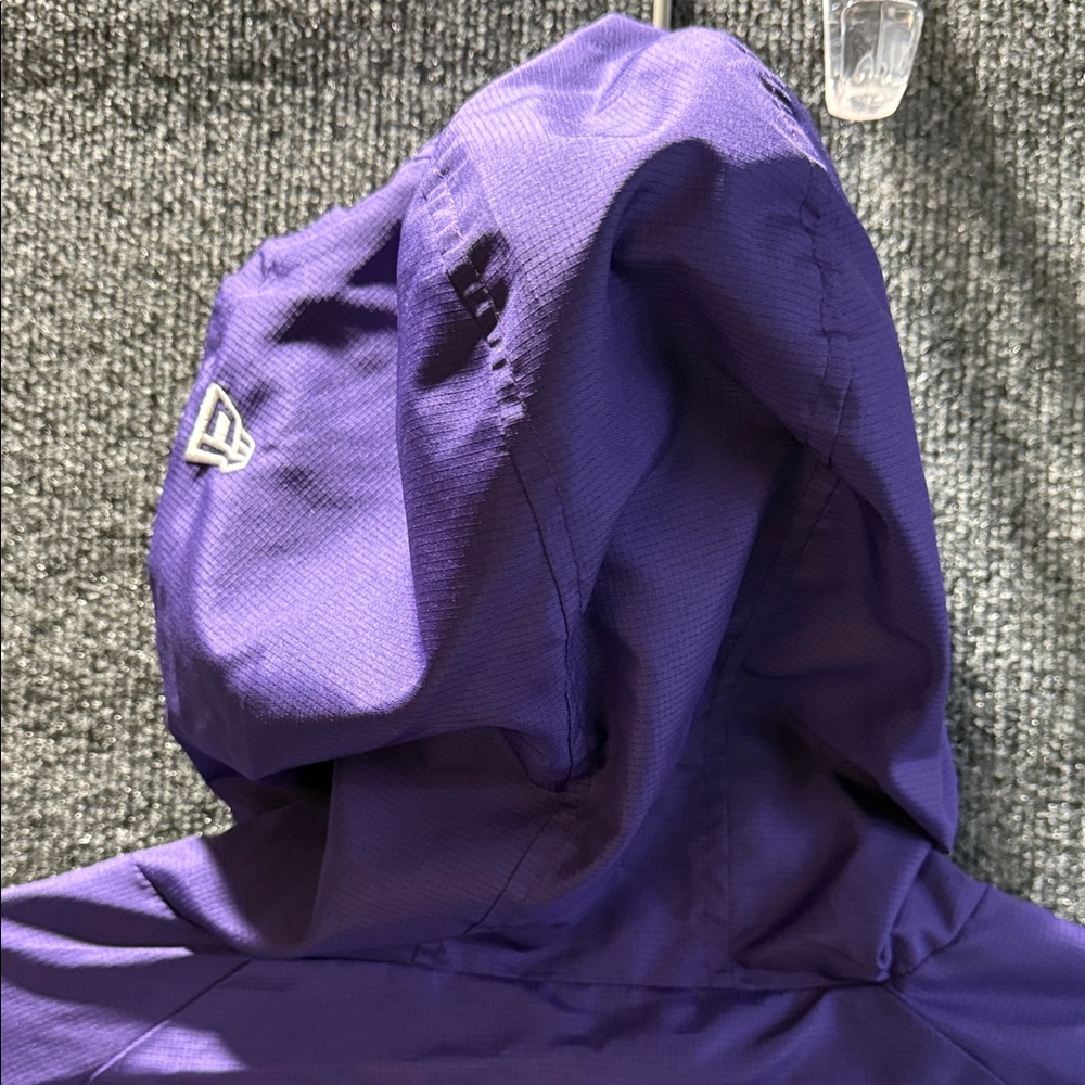 Colorado Rockies New Era Windbreaker with Hood - Purple Black White Men’s Large - Picture 9 of 15
